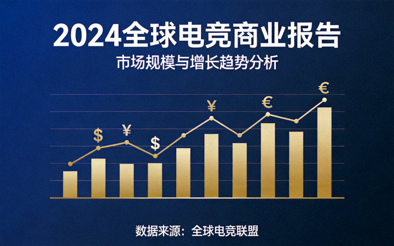 电竞商业报告封面图展示数据图表与货币符号